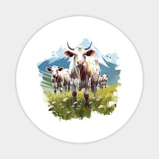 Farm Cow Art Magnet